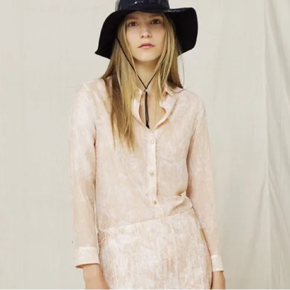 The Row Sheer Print Button Up Shirt Resort 2013 Collection